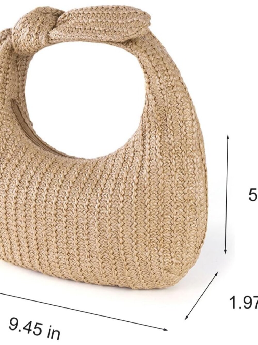Women Straw Beach Clutch Purse Handbag Summer Elegant Vacation Style Shoulder Ba - Picture 5 of 8